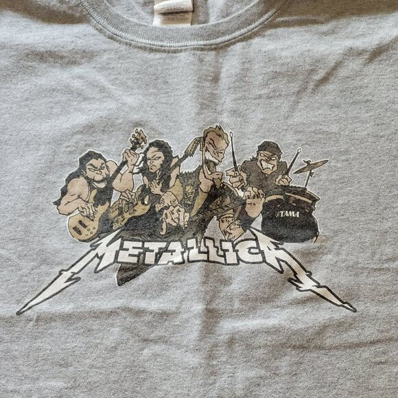 Small Vintage Cartoon Metallica Gildan Graphic Concert T Shirt - Picture 2 of 9